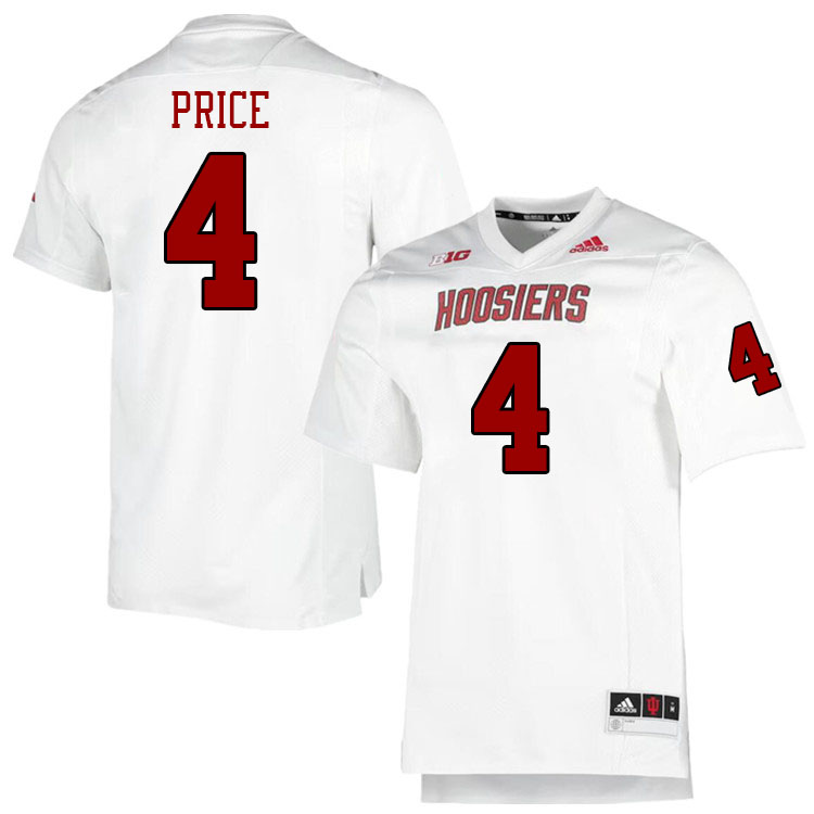 Men #4 Myles Price Indiana Hoosiers College Football Jerseys Stitched-Retro White